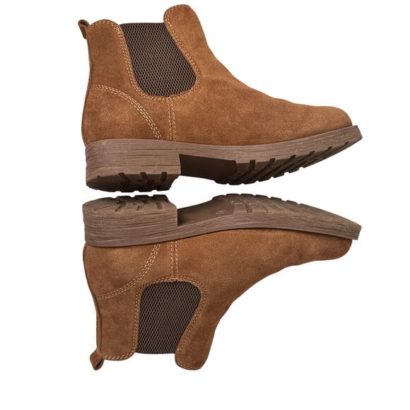 Bjorndal Brenna Chelsea Boots Brown Suede Booties Pull On Women’s Sz. 7 Comfort - Picture 14 of 16
